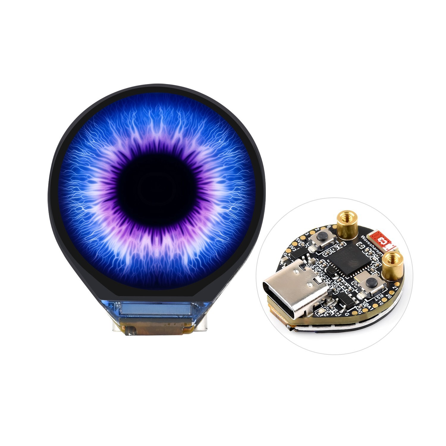 Waveshare ESP32-C3 0.71inch Round Display Development Board 160×160 SPI Display