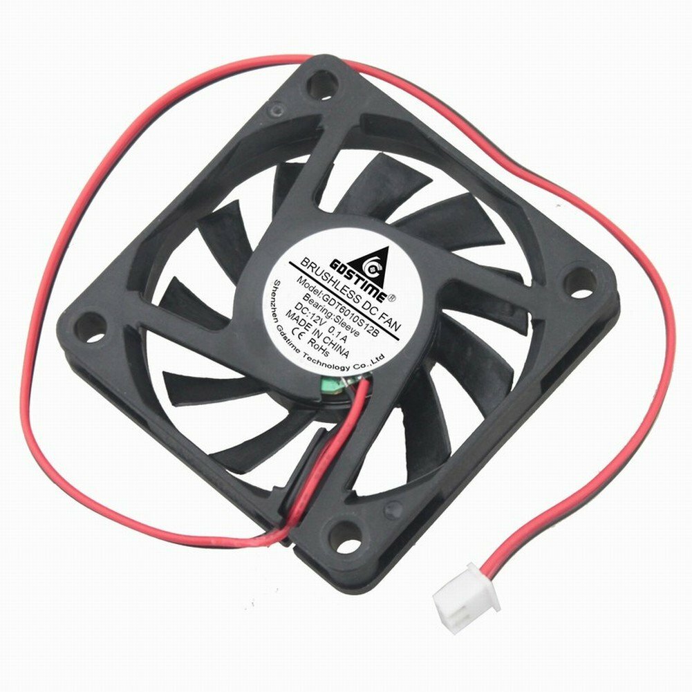12V DC 60mm Cooling Fan 60x60x10mm (2.4×2.4×0.4 in) for CPU PC Printer Laser