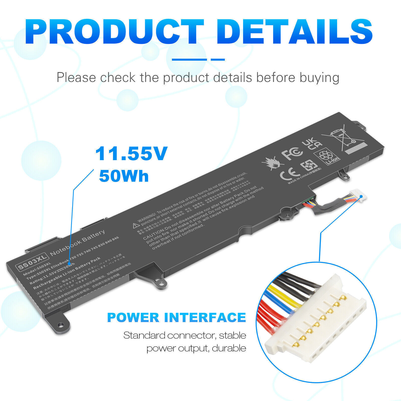✅LOT SS03XL Battery For HP EliteBook 840 G5 G6 735 740 745 830 836 846 G5 G6