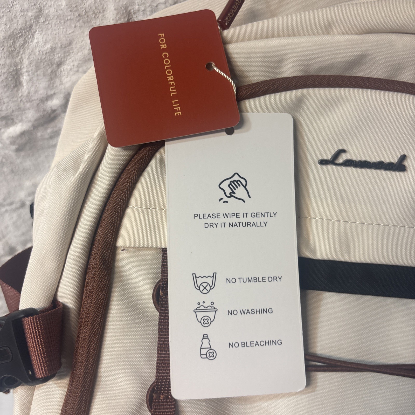 LOVEVOOK 4400 Laptop Backpack for Women, 17.3 Inch Business College Beige Black