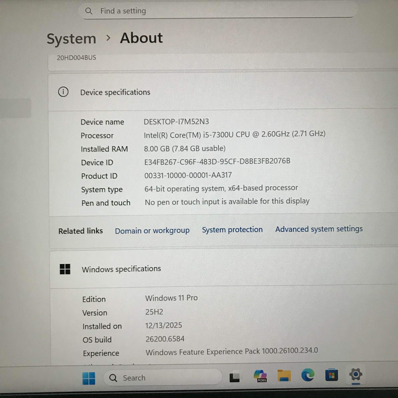 Lenovo ThinkPad T470s 14″ i5-7300U 2.60GHz 8GB RAM 128GB SSD (Windows 11 Pro)