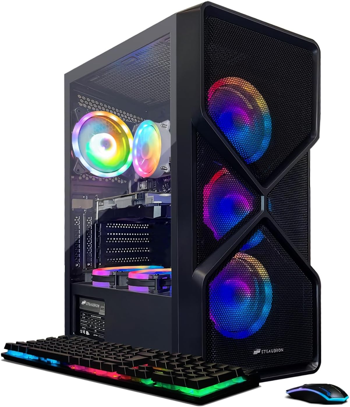 STGAubron Gaming PC,RTX 2060S,Intel I7 8th up to 4.1GHz,16G DDR4,1T SSD,W11Home