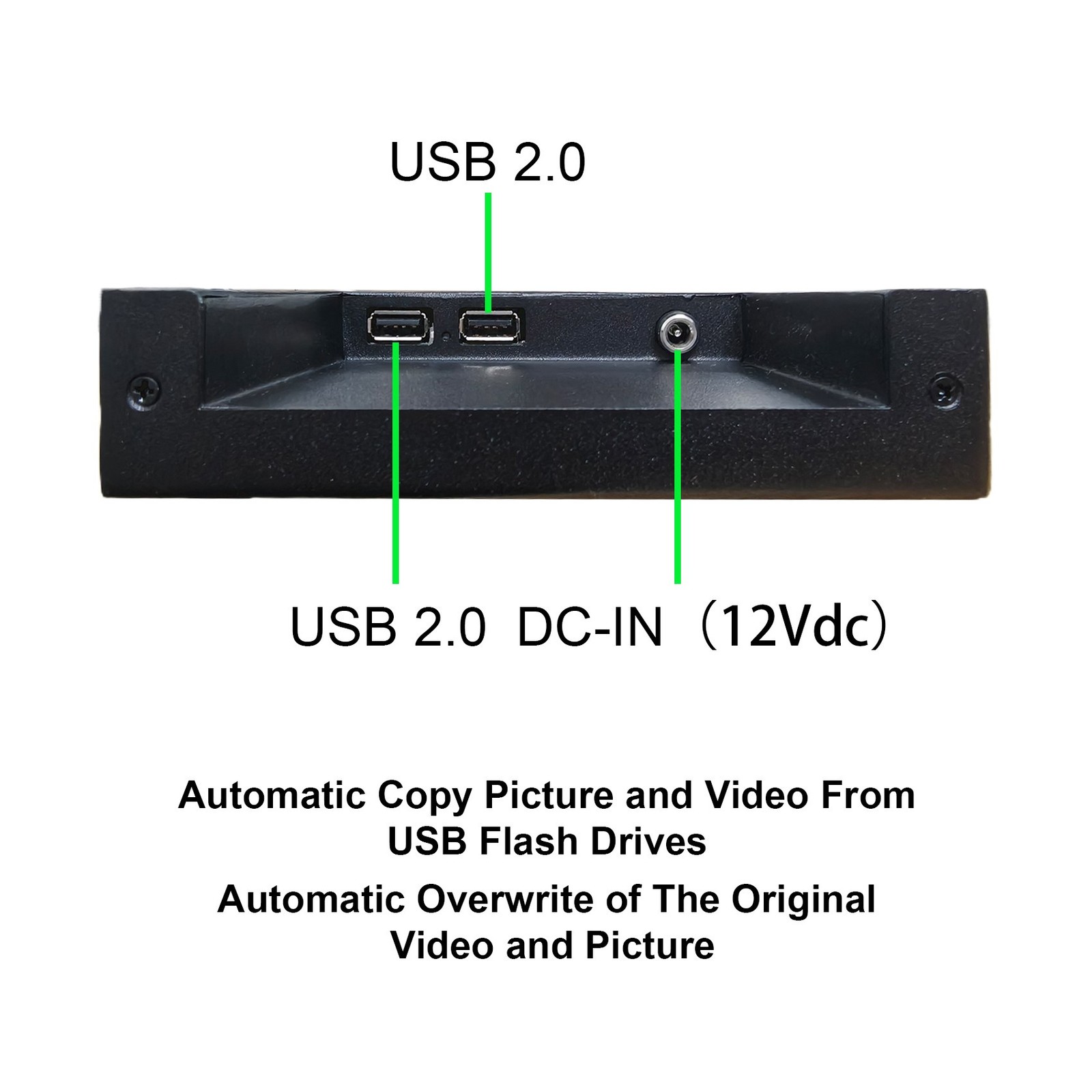 21.3inch 1920×360 LCD Monitor USB2.0 Auto Play Copy Video Rotate Image