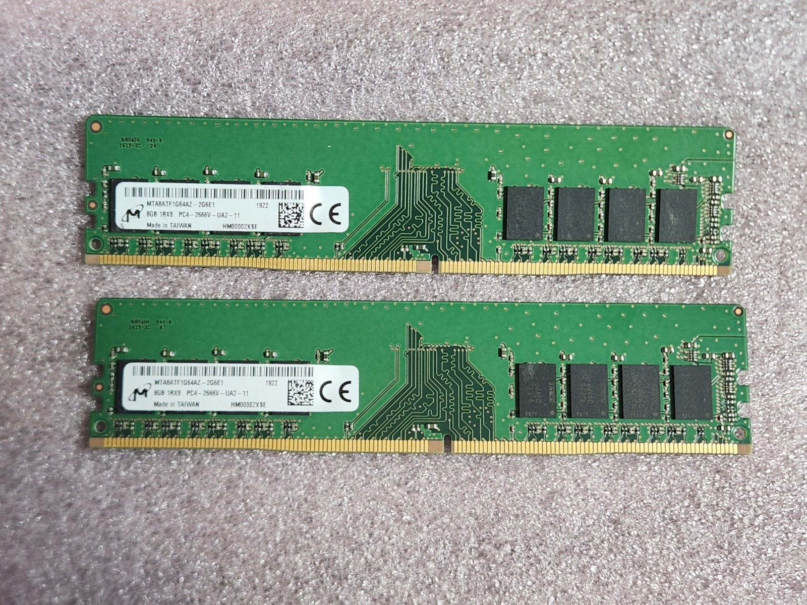 MICRON 16GB PC4-2666V UDIMM DESKTOP RAM (2x8GB) MTA8ATF1G64AZ 1RX8