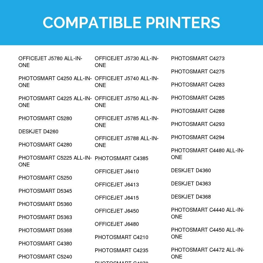 LD Replacement for Fits for HP 74 & 75 Set of 4 Ink Cartridges 2 Black & 2 Color