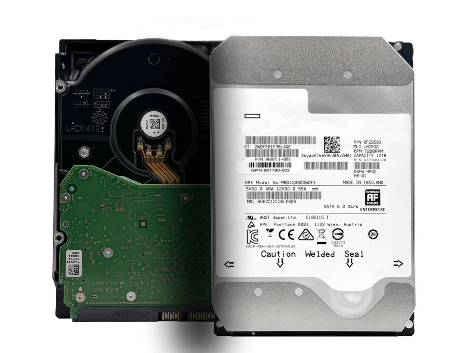 HGST Ultrastar He12 12TB SATA 6Gb 256MB 3.5″ Enterprise HDD- HUH721212ALE604