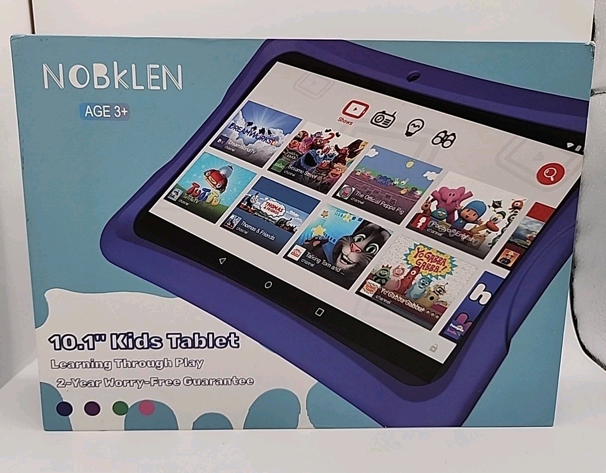 New – Nobklen Kids Tablet, 10.1” Ages 3-12 | 64GB Pink.