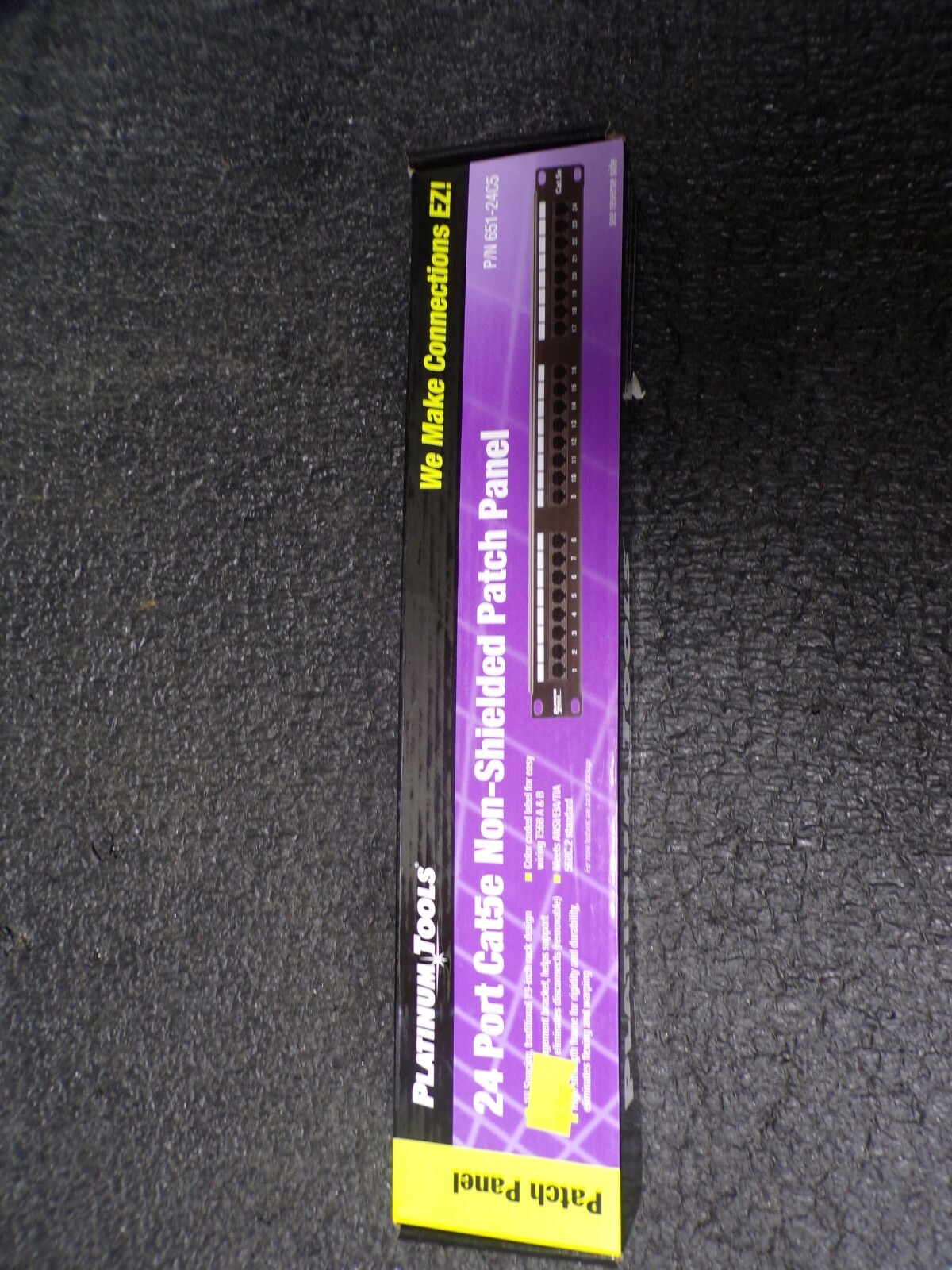 24 Port Cat5e Non-Shielded Patch Panel P/N 651-24C5, (MJ)
