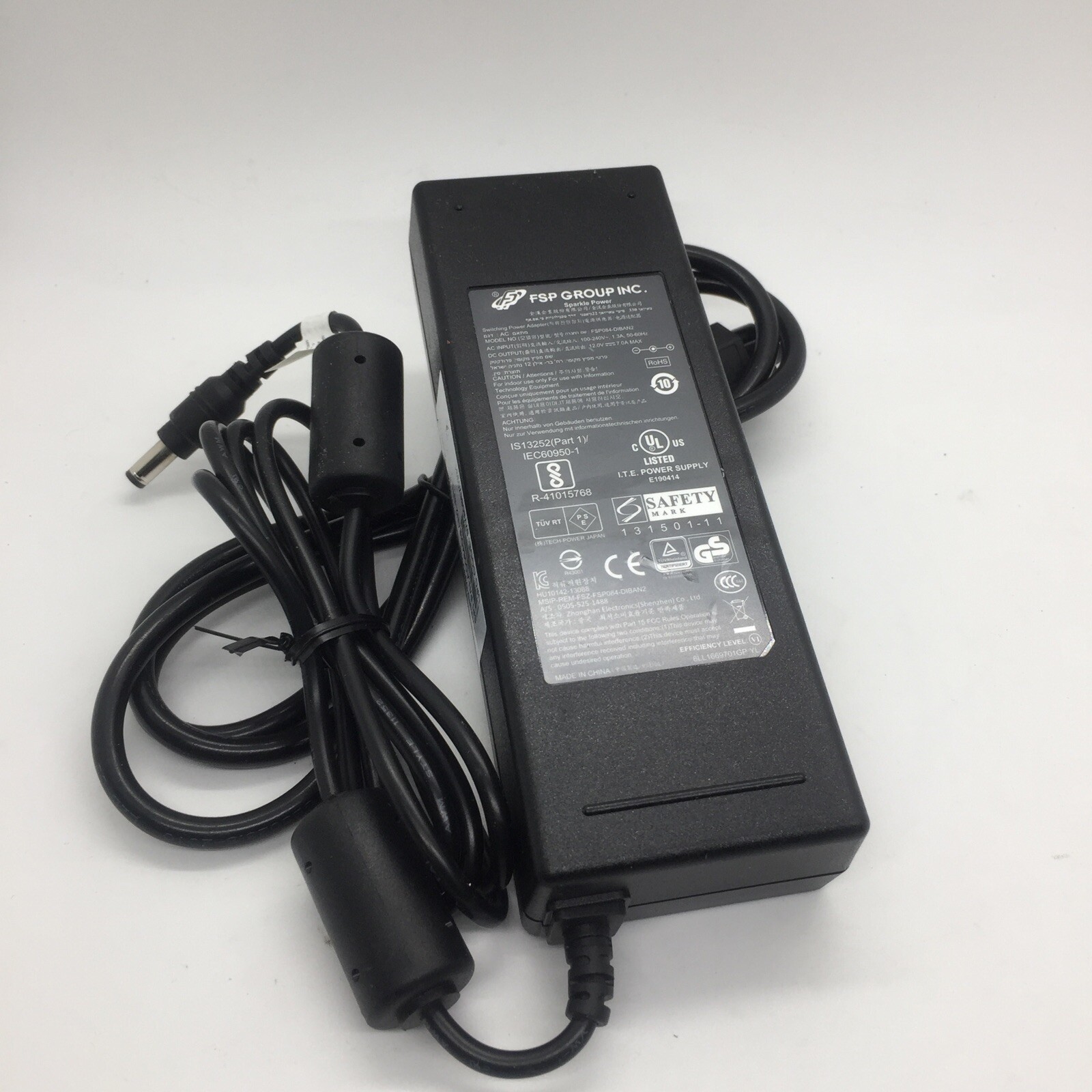 Genuine FSP FSP084-DIBAN2 12V 7A Power Adapter with 2.5×5.5x12mm DC plug