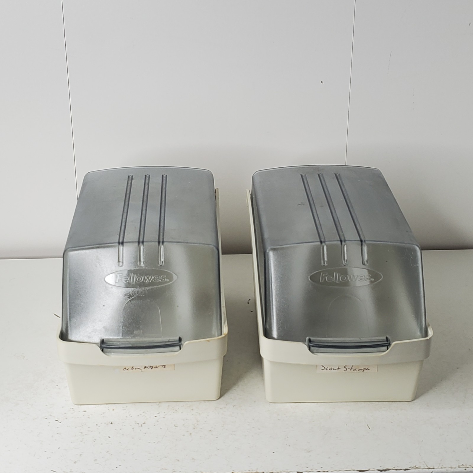 Lot of 2 Fellowes Econo Stor Diskette Tray Boxes Floppy Storage Cases