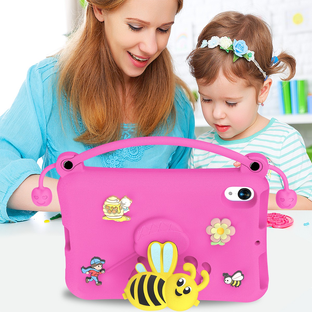 For Apple iPad Mini 7 (A17 Pro) 8.3 inch 2024 Kids Case Portable Stand Cover