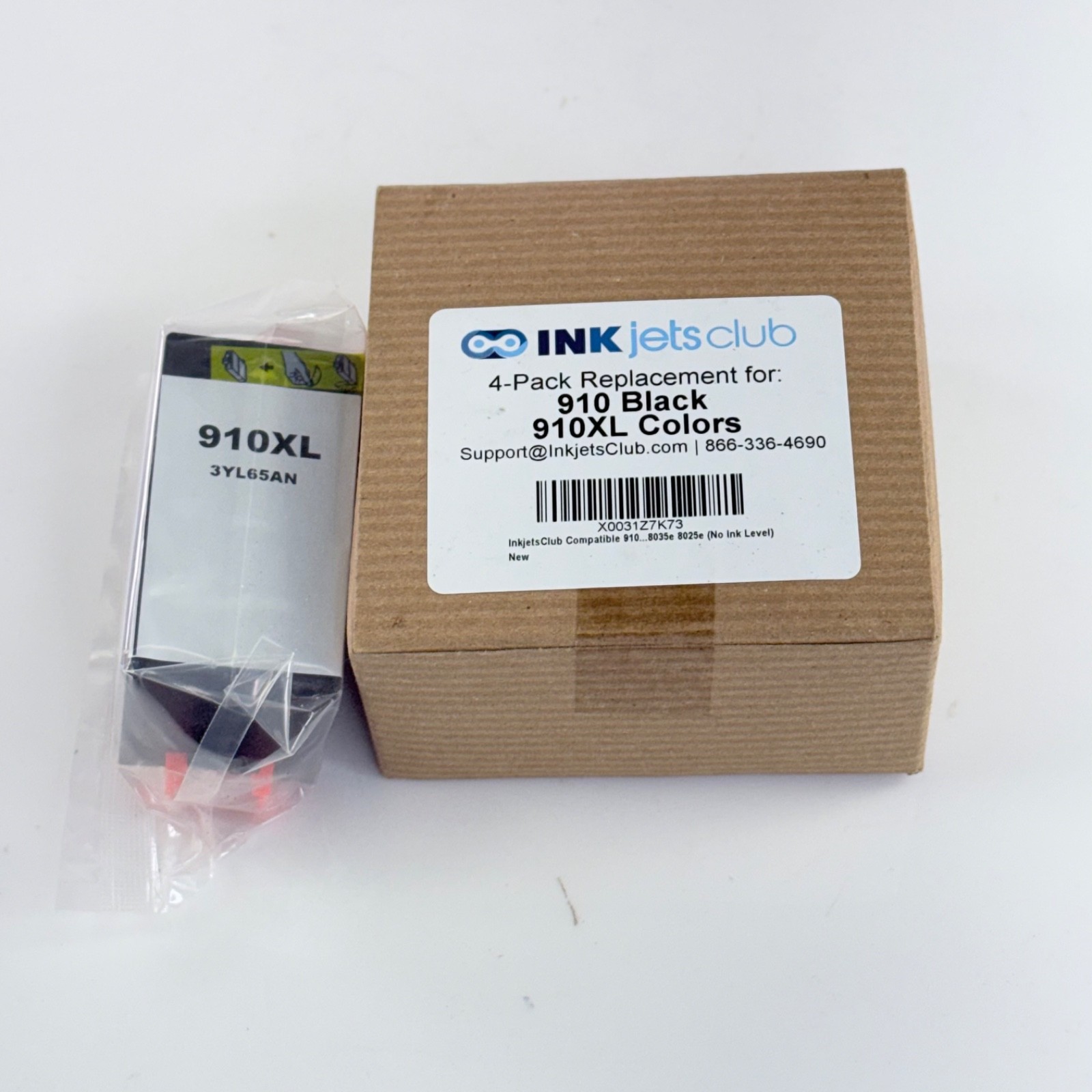 InkjetsClub HP 910 Black 910XL Color Compatible Ink 4-Pack + Bonus 910XL Black