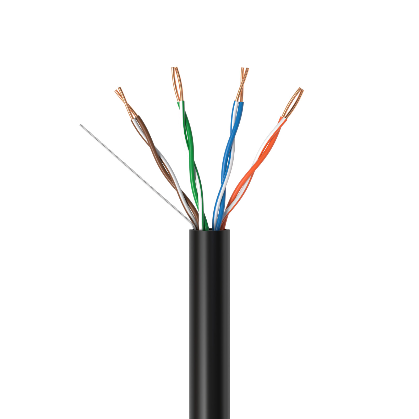 1000ft CAT5e UTP Solid Ethernet Network LAN Cable 24AWG Pull Box Bulk Wire Black
