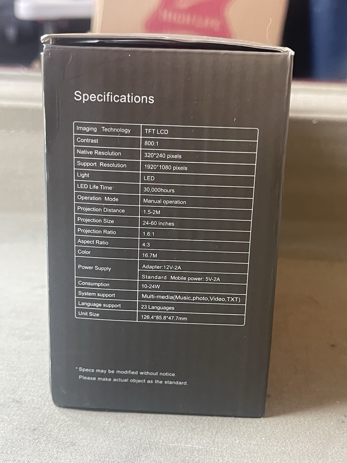 Portable Multi-Media HD Mini LED Projector Model YG300 w Remote