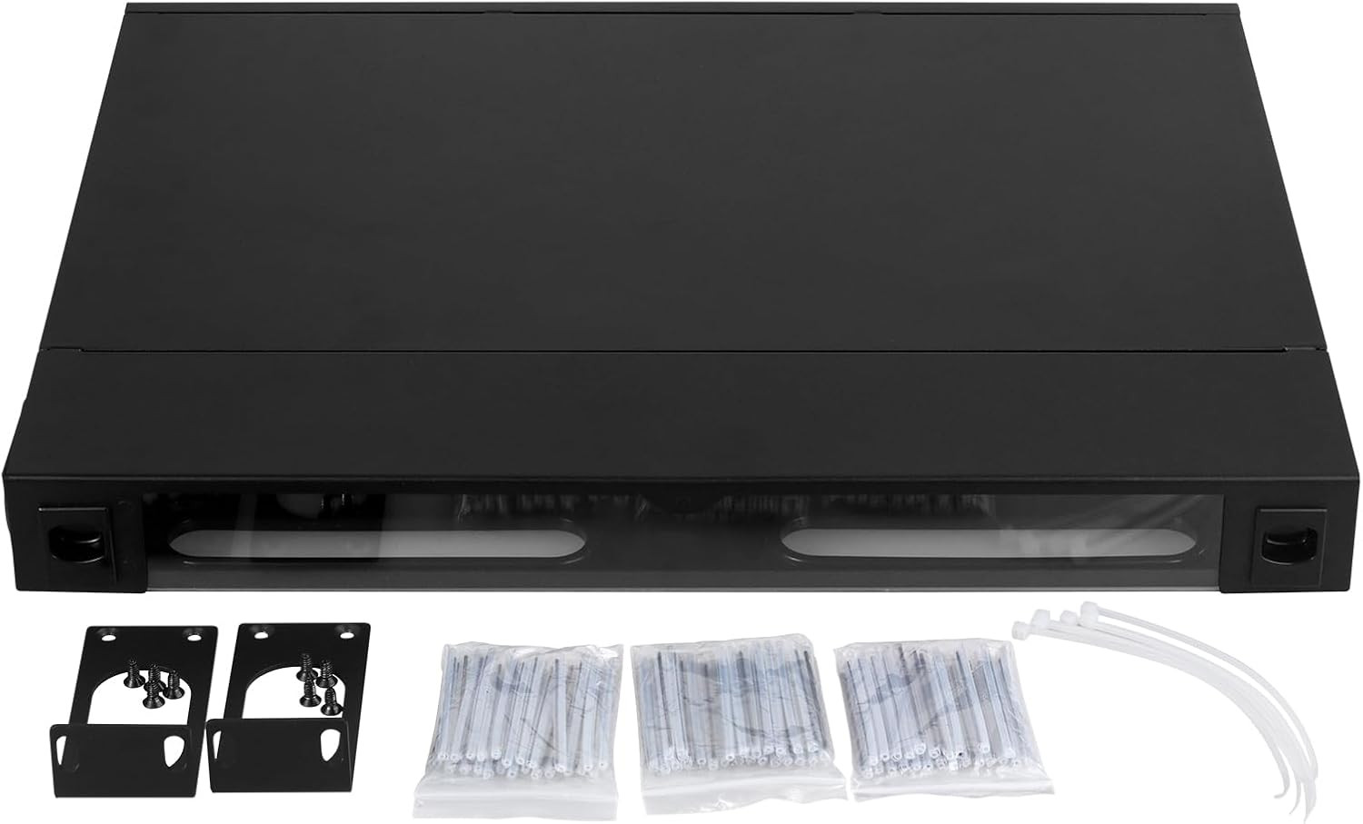 1 Pack Fiber Optical Rack Mount Enclosure Box with 3 Slots for Fiber Optic LGX A