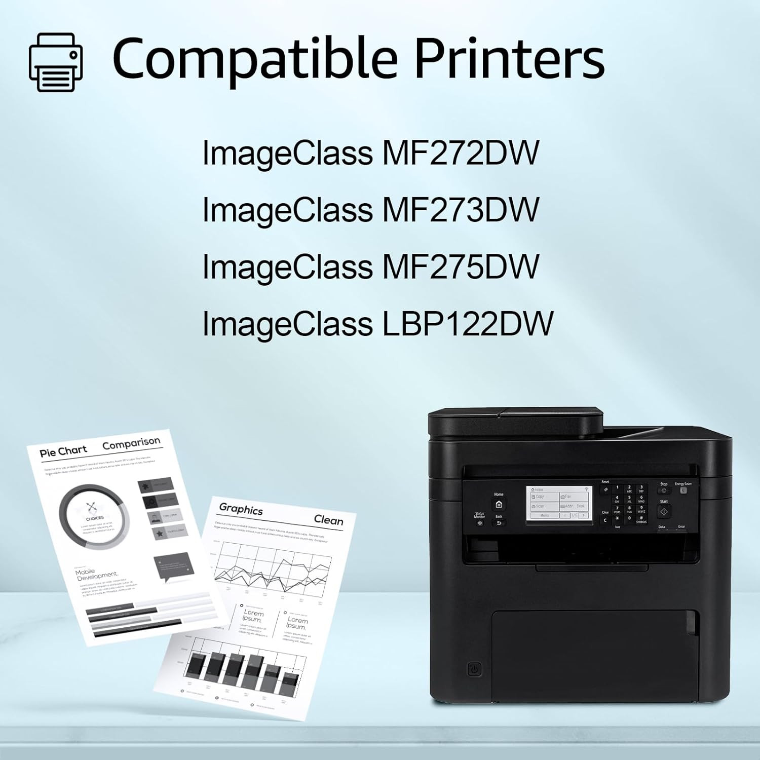 Compatible 071 Toner Cartridge with New Chip for Canon imageCLASS MF270 MF272dw