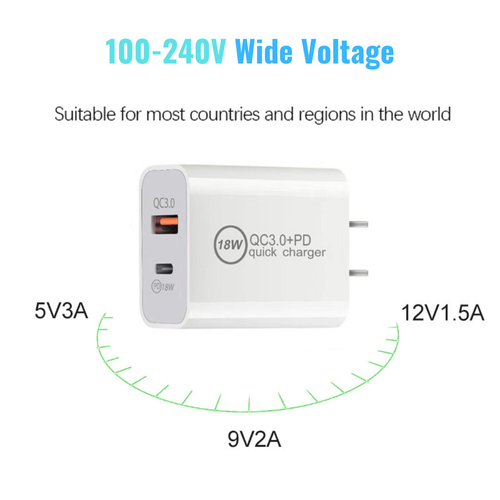 Universal Fast Charger 20W PD USB Type C Cable For Apple iPad iPhone Samsung Lot