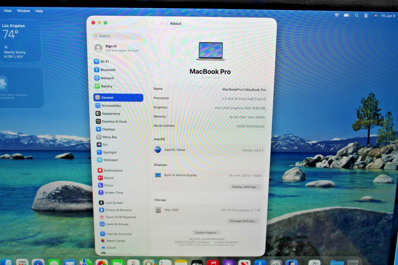 Apple MacBook Pro A2141 2019 16″ I9-9880H 16GB 1TB SSD THAO TOUCHBAR & ID T9-A12