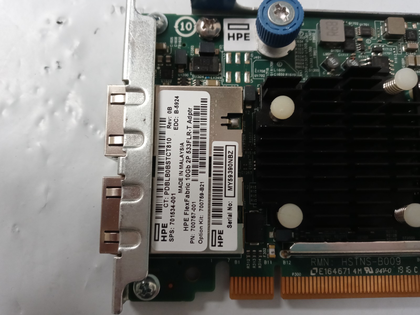 HP FlexFabric 533FLR-T 2-Port 10Gbps RJ-45 Network Adapter 700757-001 701534-001