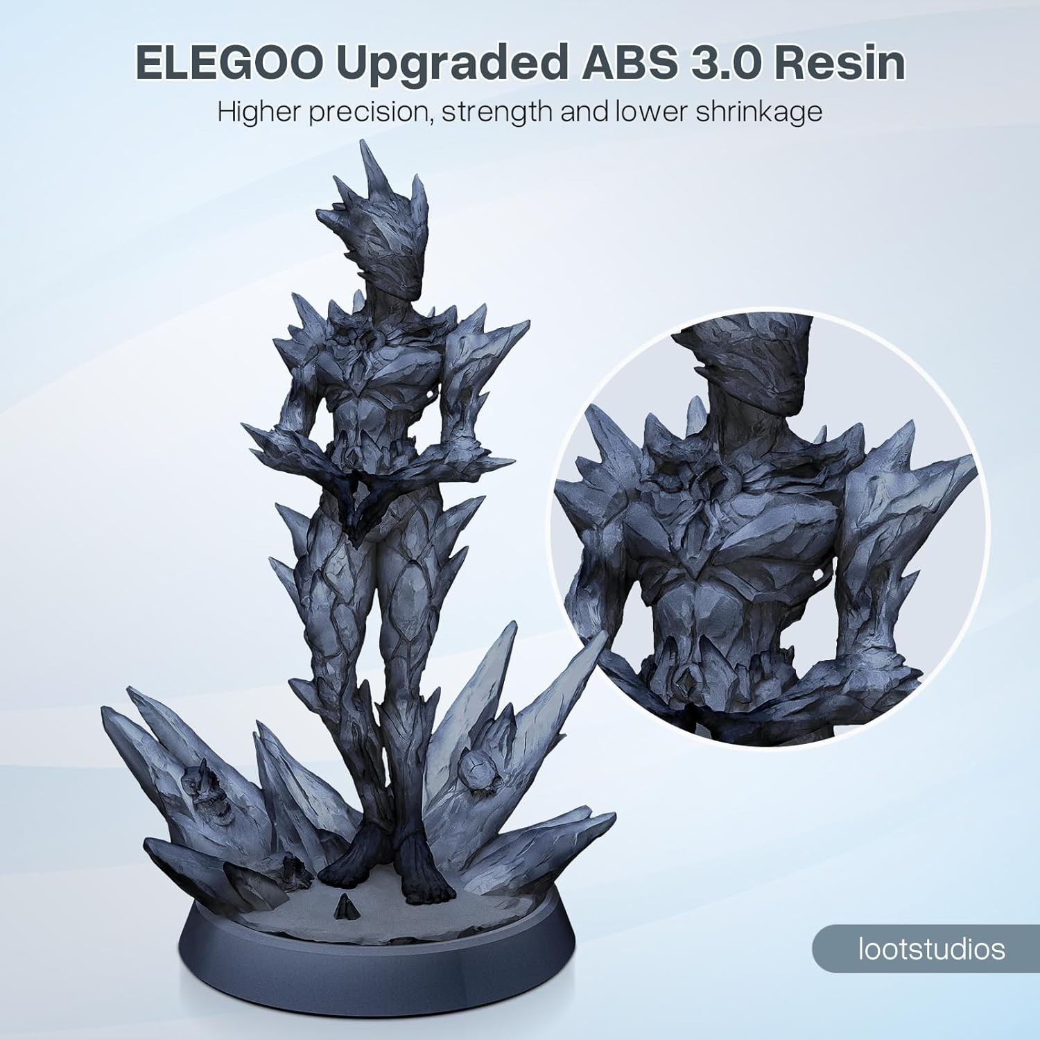 High Precision ABS-Like Resin 3.0 in Smoky Black – 1000g for LCD/DLP 3D Printers