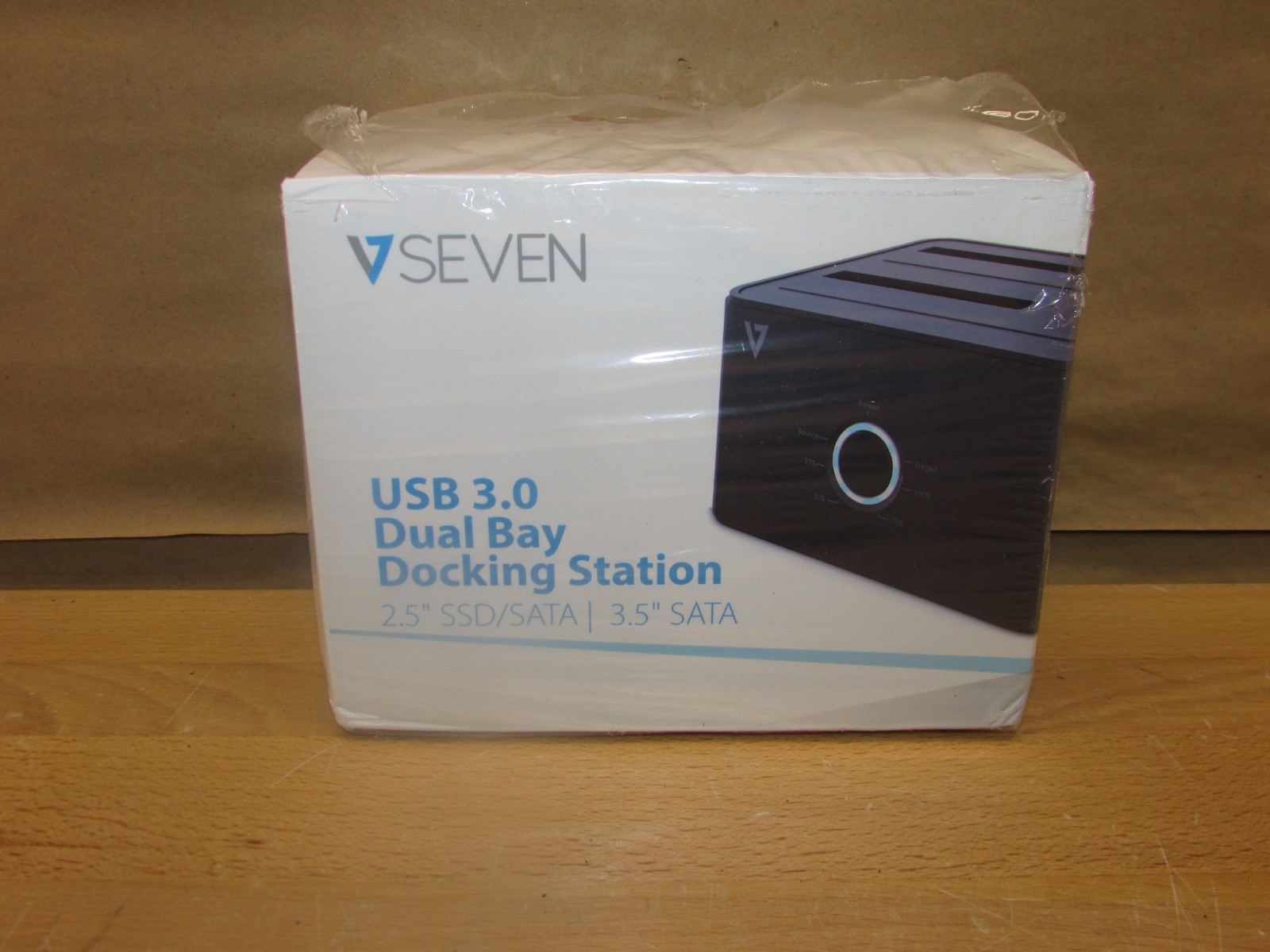 V-Seven, V7 USB 3.0 Dual Bay HDD Docking Station, Black