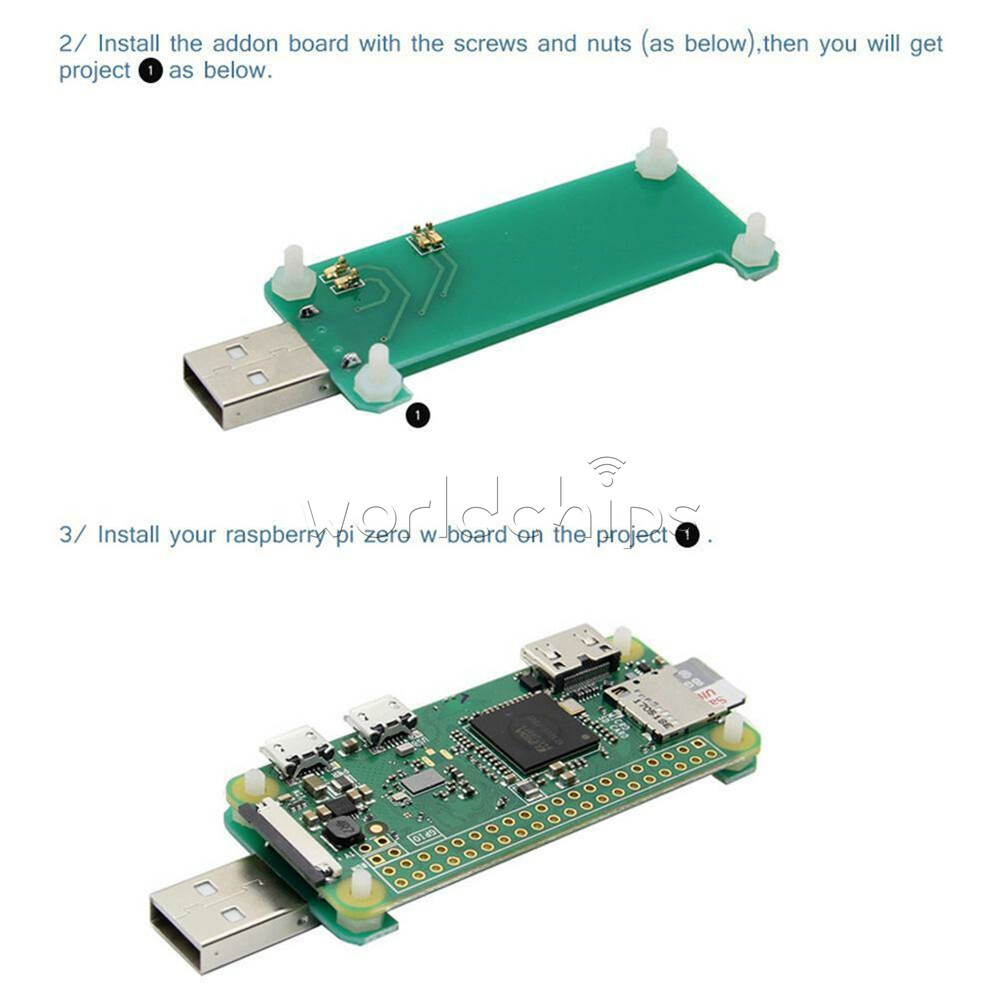 For Raspberry Pi Zero W Zero USB-A Addon Board USB Connector V1.1 RPi0 Adapter