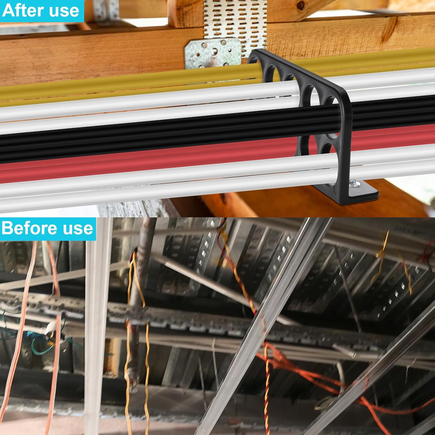 50Pack Cable Chase Wire Bracket,Cable Chase Bracket Support Organizer | Cable Su
