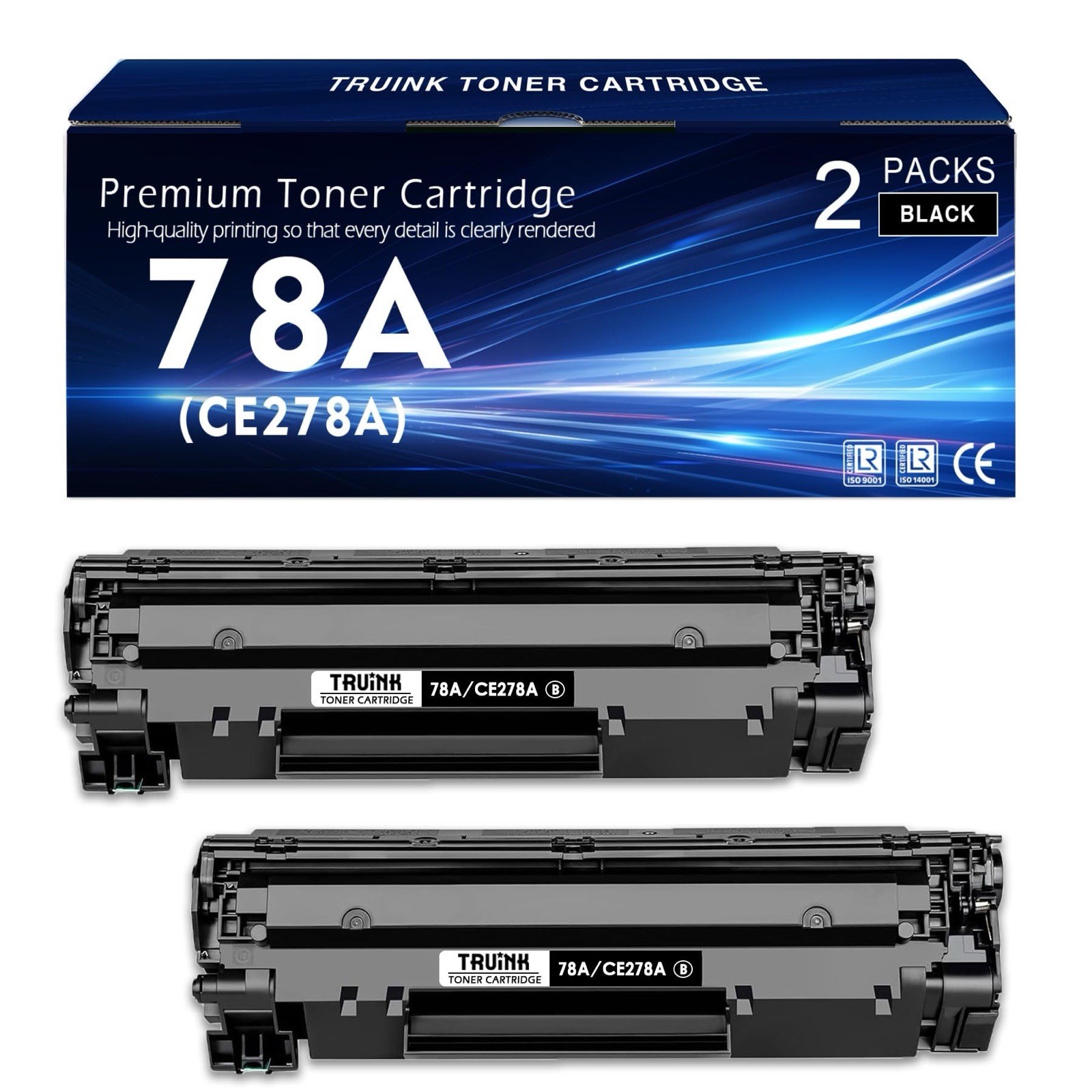 78A Toner Cartridge 2-Pack Replacement For HP 78A | CE278A (2 Black)