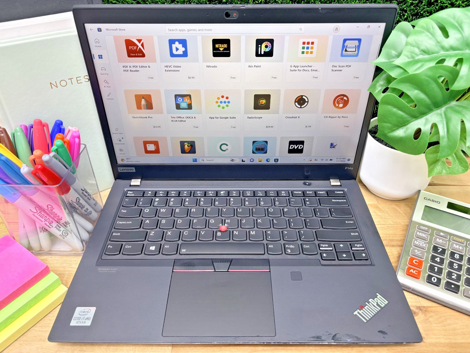 Lenovo ThinkPad P14s G. 1 Intel i7-10th Gen 1.80GHz 32GB RAM 512GB SSD W 11 Pro*