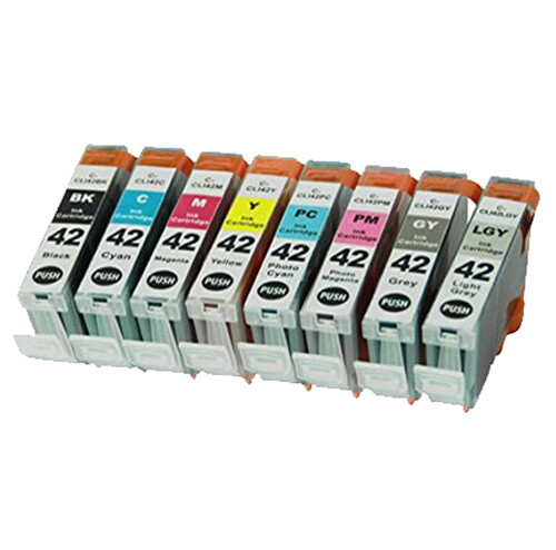 Color Ink Cartridges For CLI-42 CLI42 Canon Pixma PRO100 PRO-100 + smart chip