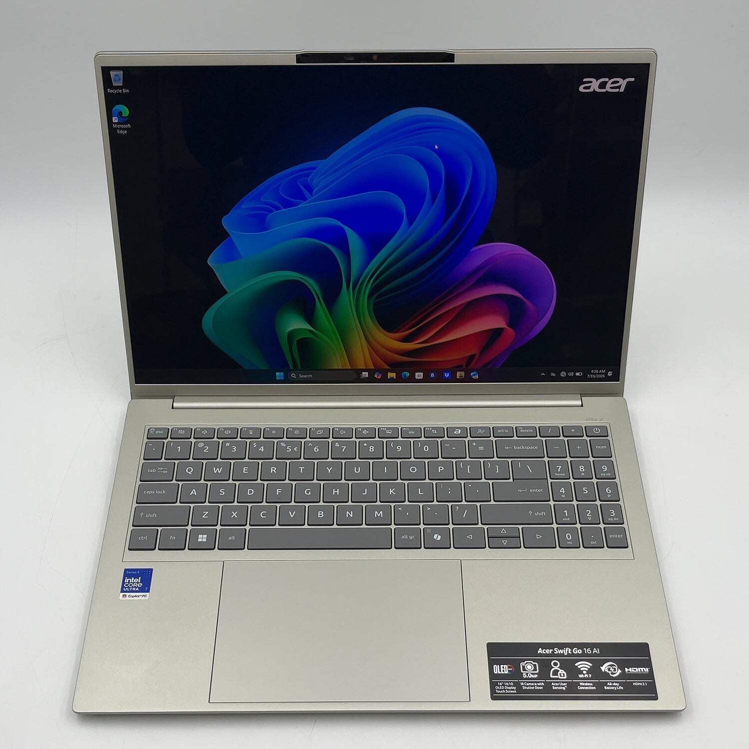 Acer Swift Go 16 N26C1 16″ Core Ultra 7 355 2.3GHz 32GB RAM 1TB SSD