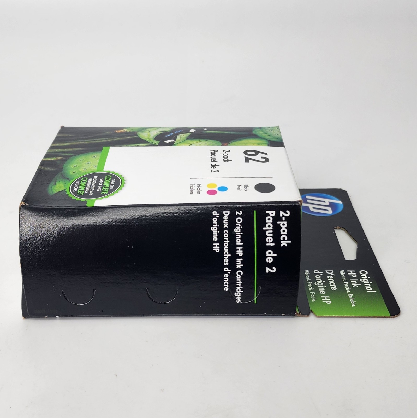 Genuine Factory Sealed HP 62 Black & 62 Tri-Color Ink Cartridges exp Aug 2021