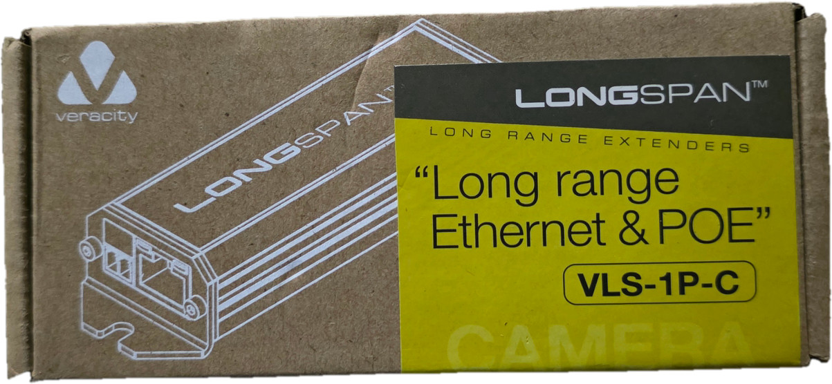 Veracity LONGSPAN Long Range Ethernet & POE, VLS-1P-C – NEW