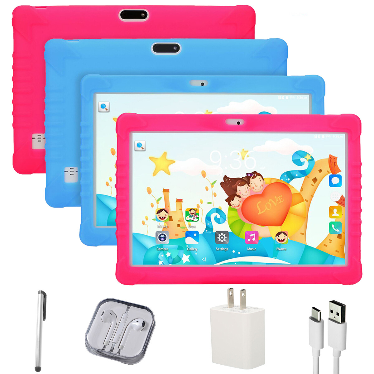 Kids Tablet 10.1 inch Android Tablet for Kids 64GB with BT WiFi Parental Control