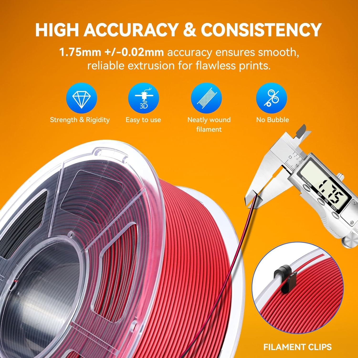 JAYO 1.1KG PLA 1.75mm FDM 3D Printer Filament Low Shrinkage High Accuracy 3D Pen