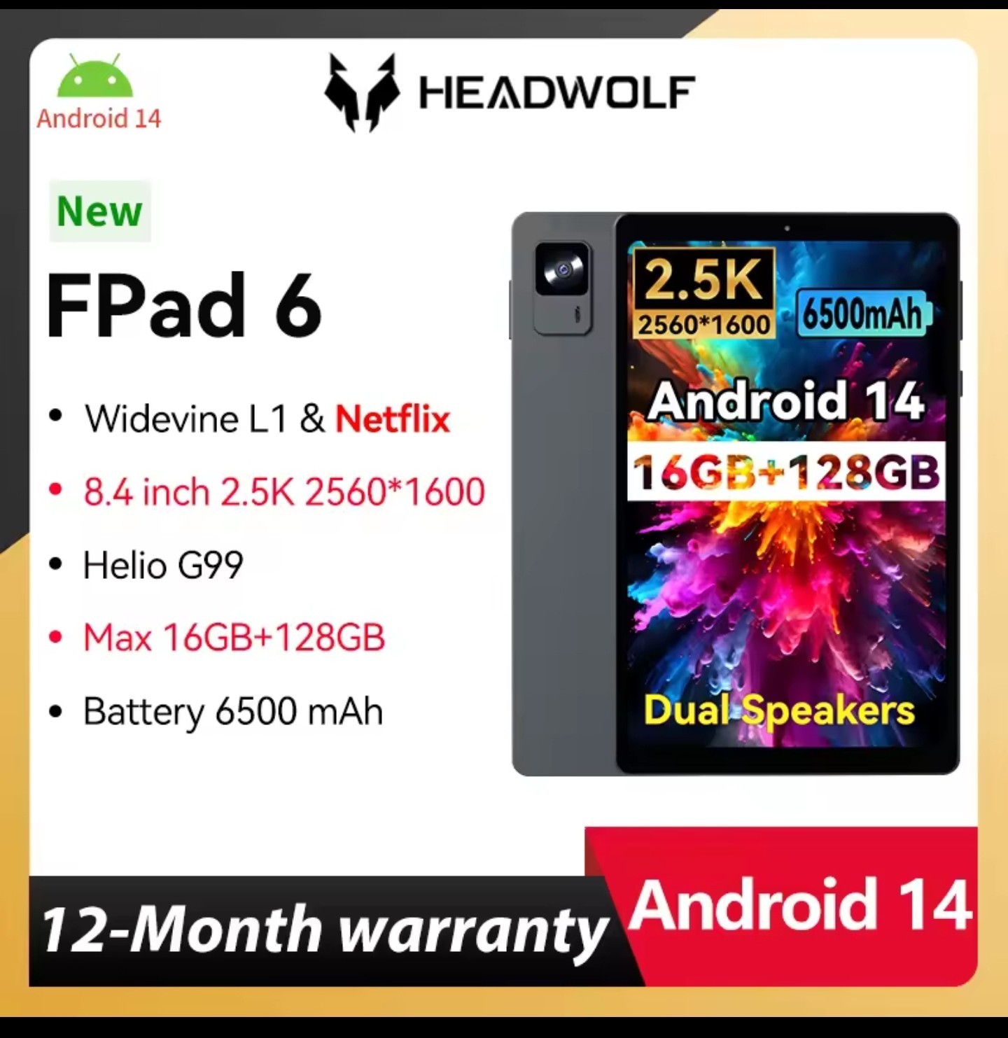 Headwolf Fpad6 16×128 gb