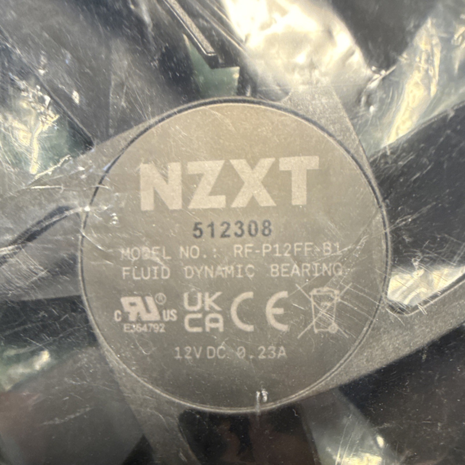 NZXT RF-P12FF-B1 Fluid Dynamic Bearing 12V Black Plastic Case Fans Lot of 3