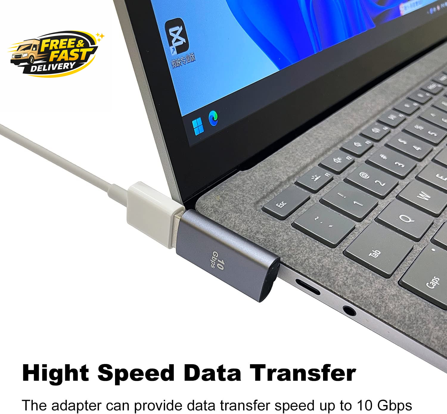 90 Degree USB 3.1 Adapter 2 Pack, Left and Right Angle USB a Male to Female