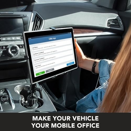 Adjustable Cup Holder Tablet Mount for 7″-11″ Tablets, Fits 2.75″-3.5″ Diameter,