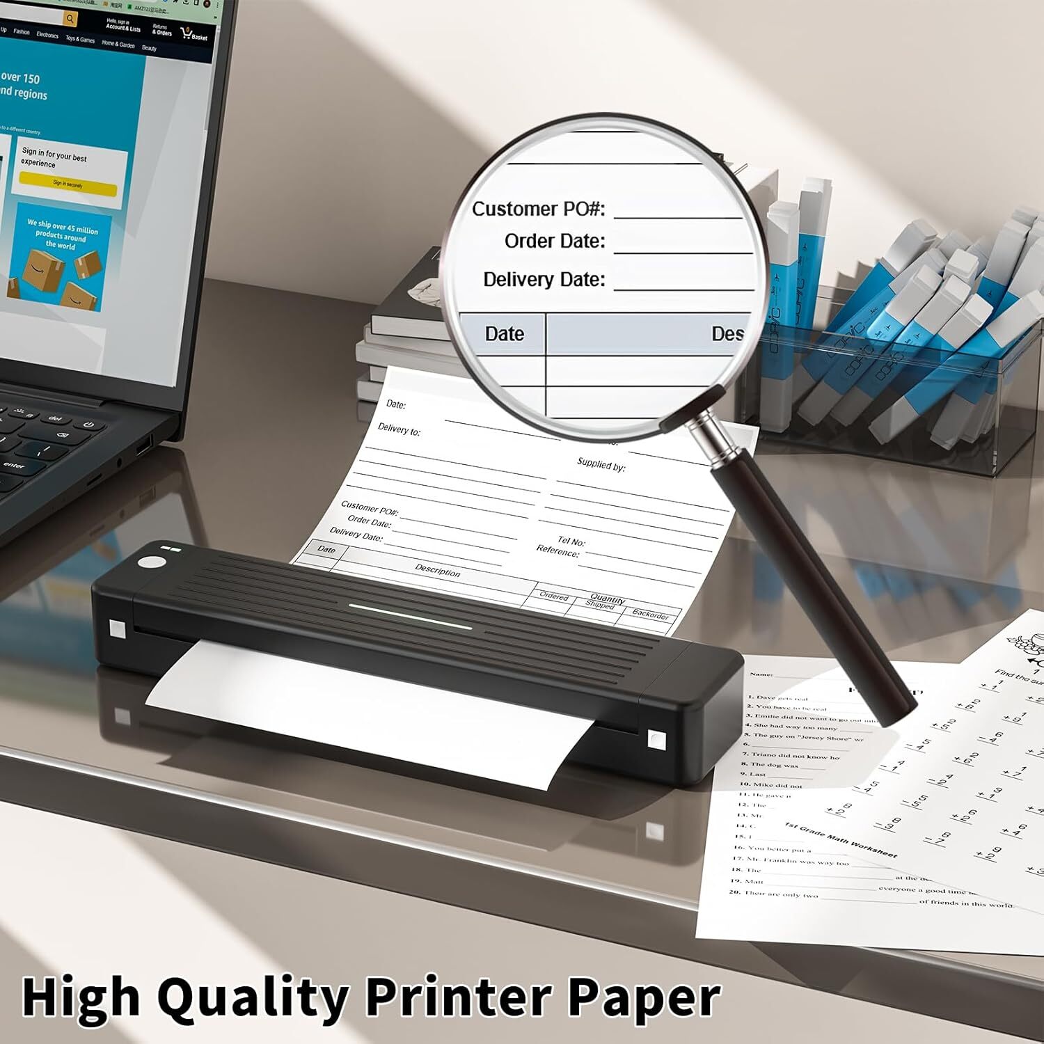 100-1000Sheets 8.5″x11″A4 Thermal Paper US Letter Size for M08F M834 MT800 PJ762