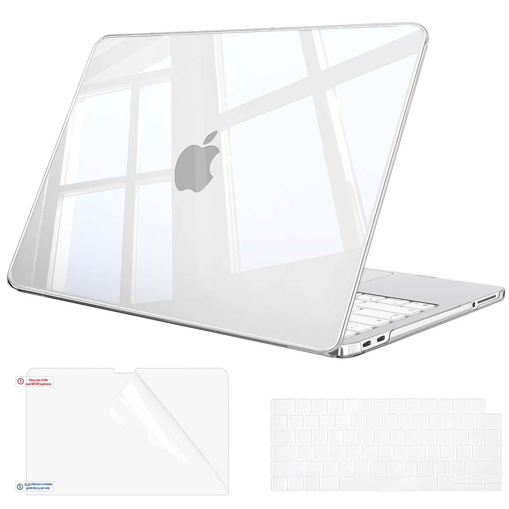 For MacBook Neo 13″ A3404 Clear Shell Case+Keyboard&Screen Protector/Sleeve Bag