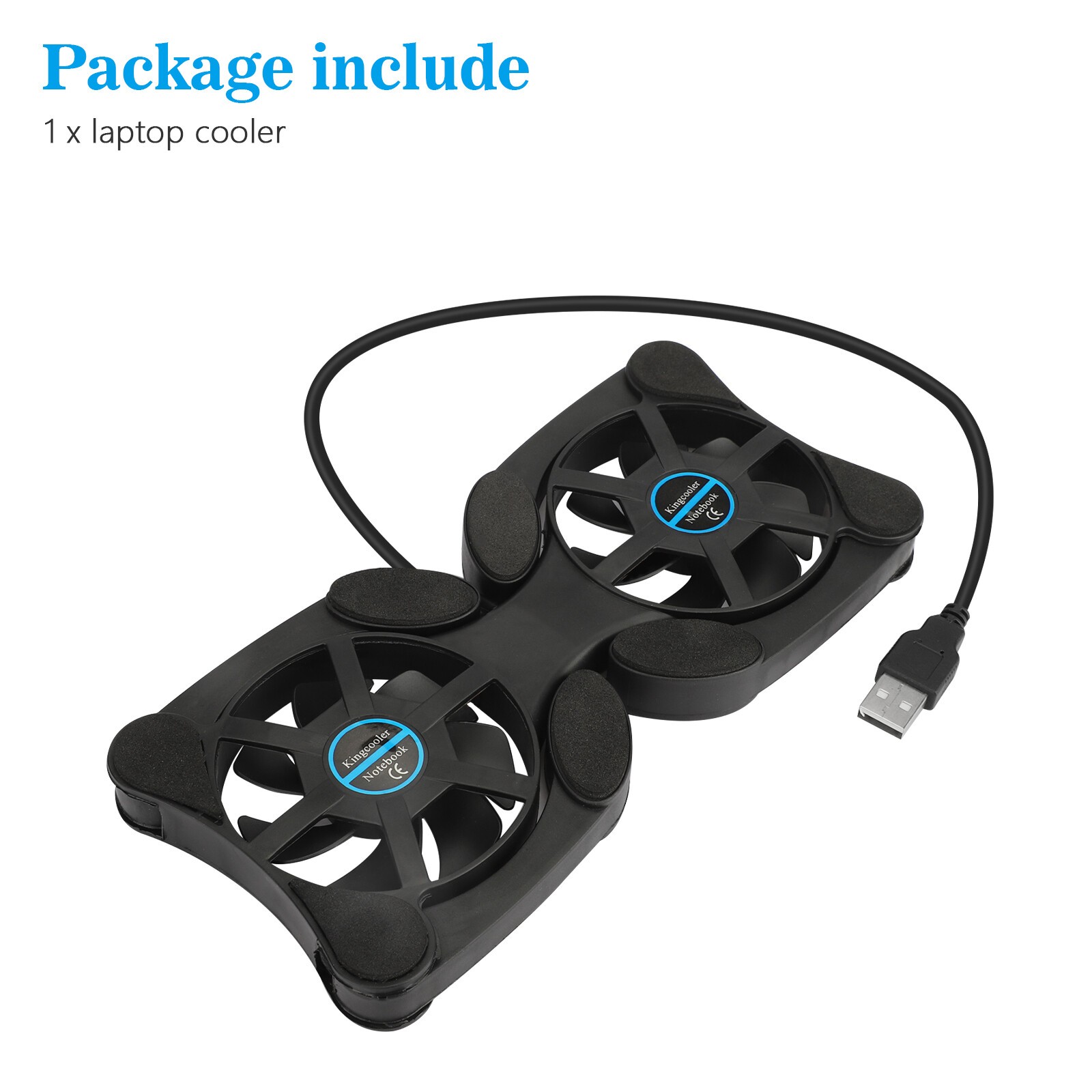 Dual USB Cooling Fan Pad Foldable Slim Fans Cooler Stand for Laptop Notebook Lot