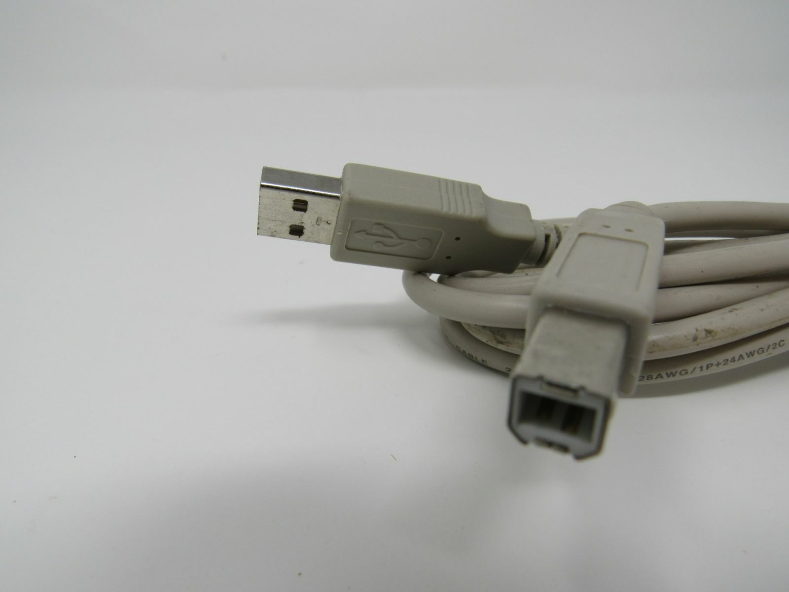 Standard USB A Plug to USB B Plug Cable 5.5 ft Male