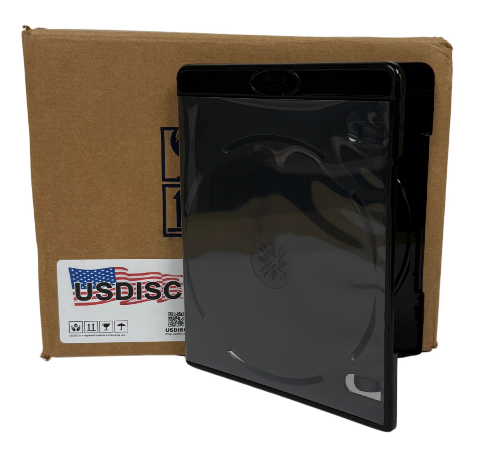 USDISC Blu-ray Cases Standard 11mm, Double 2 Disc (Glossy Black) Lot