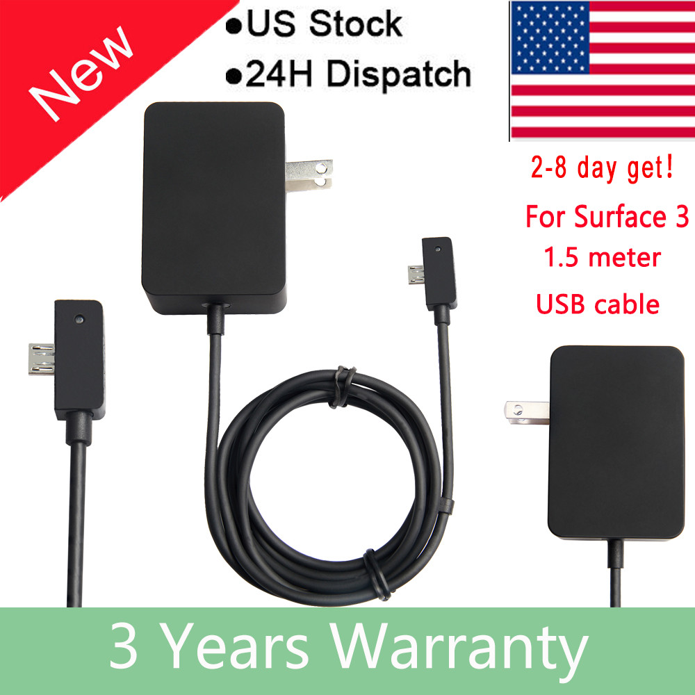 New For Microsoft Surface 3 Charger 5.2V 2.5A 13W Power Supply AC Adapter 1623