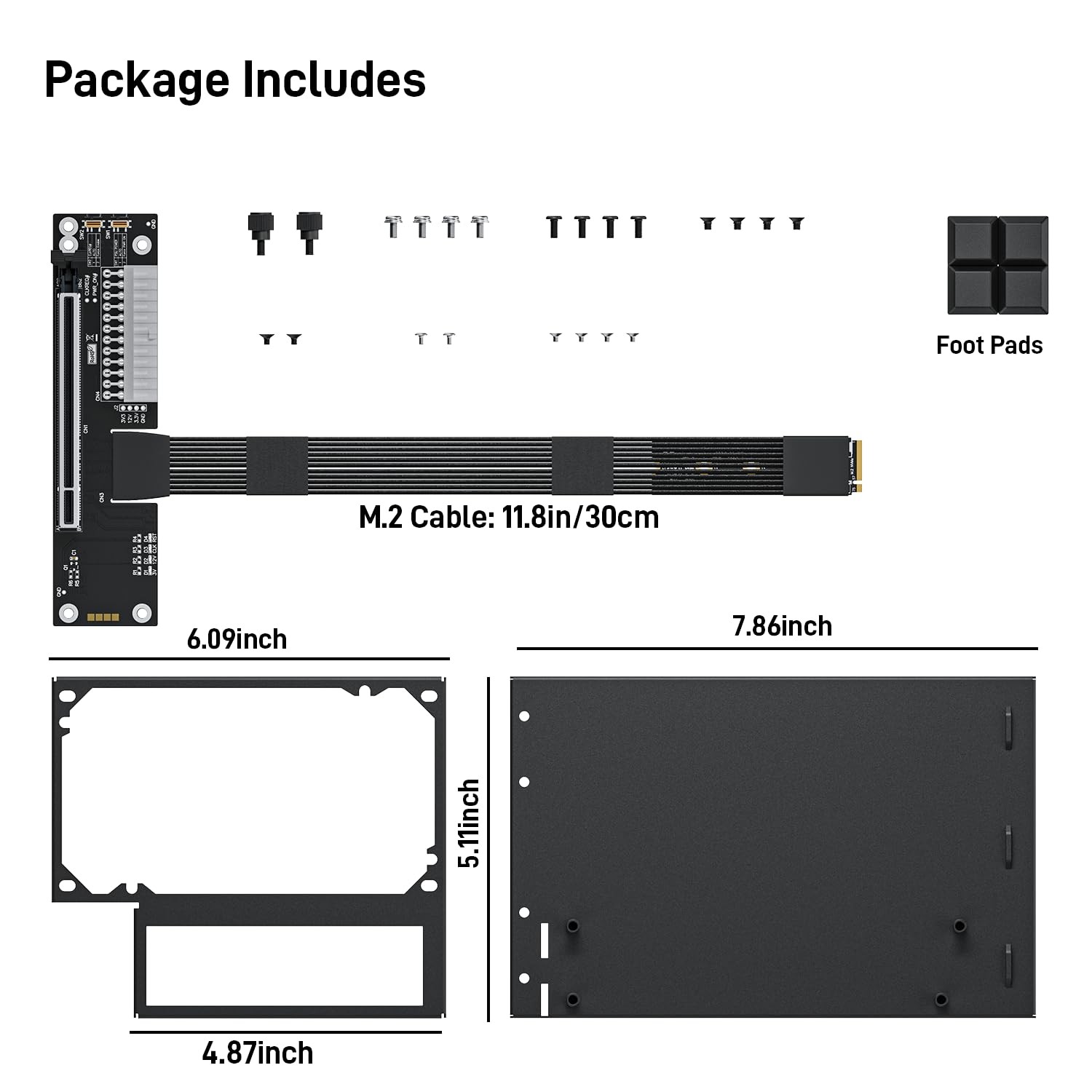 PCIe 5.0 x4 128Gbps eGPU Dock, for 50 Series Graphics Cards, M.2 NVME to PCIe…