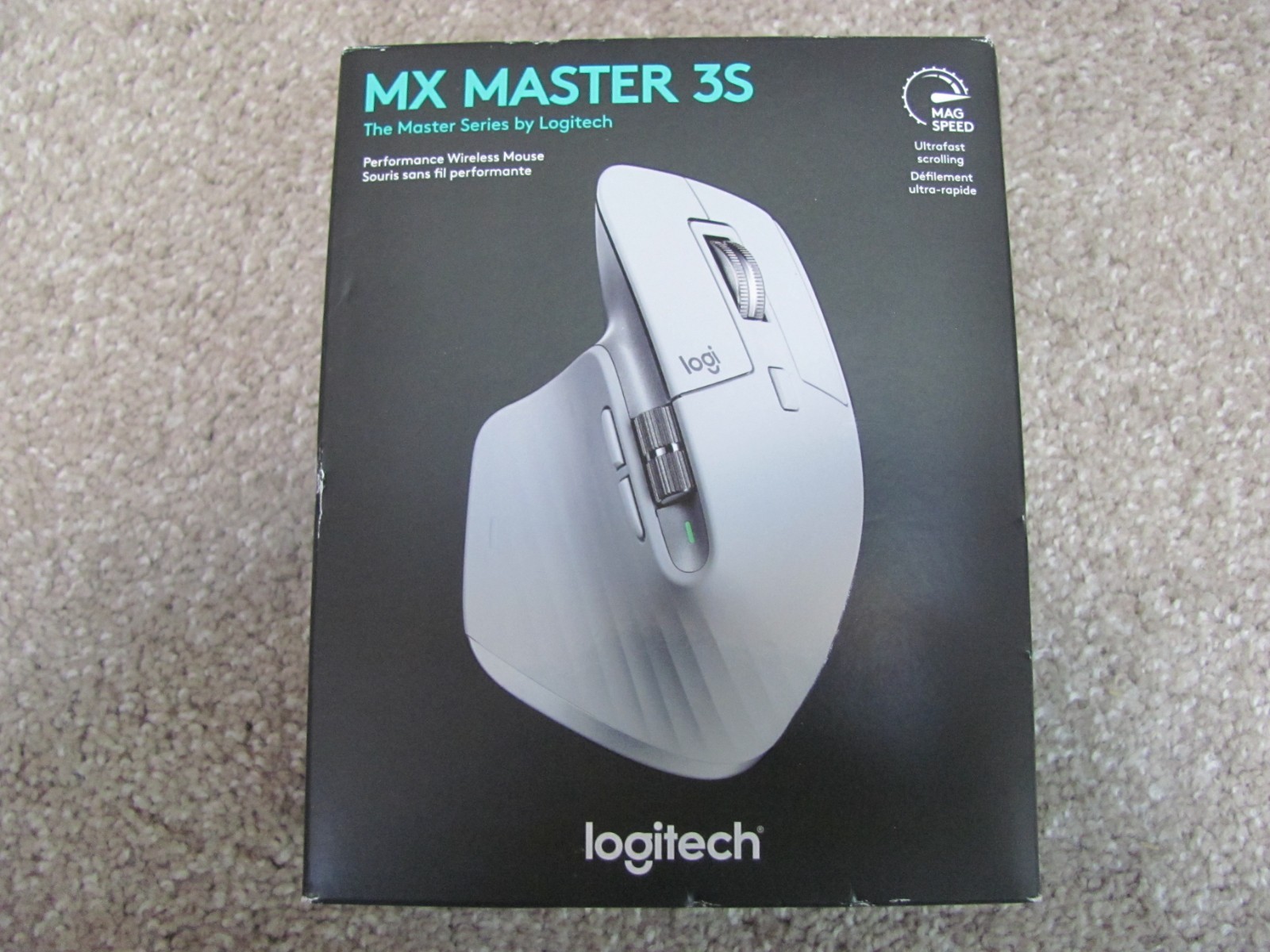 Logitech MX Master 3S Wireless Performance Mouse w/Ultra-fast Scrolling Pale Gra