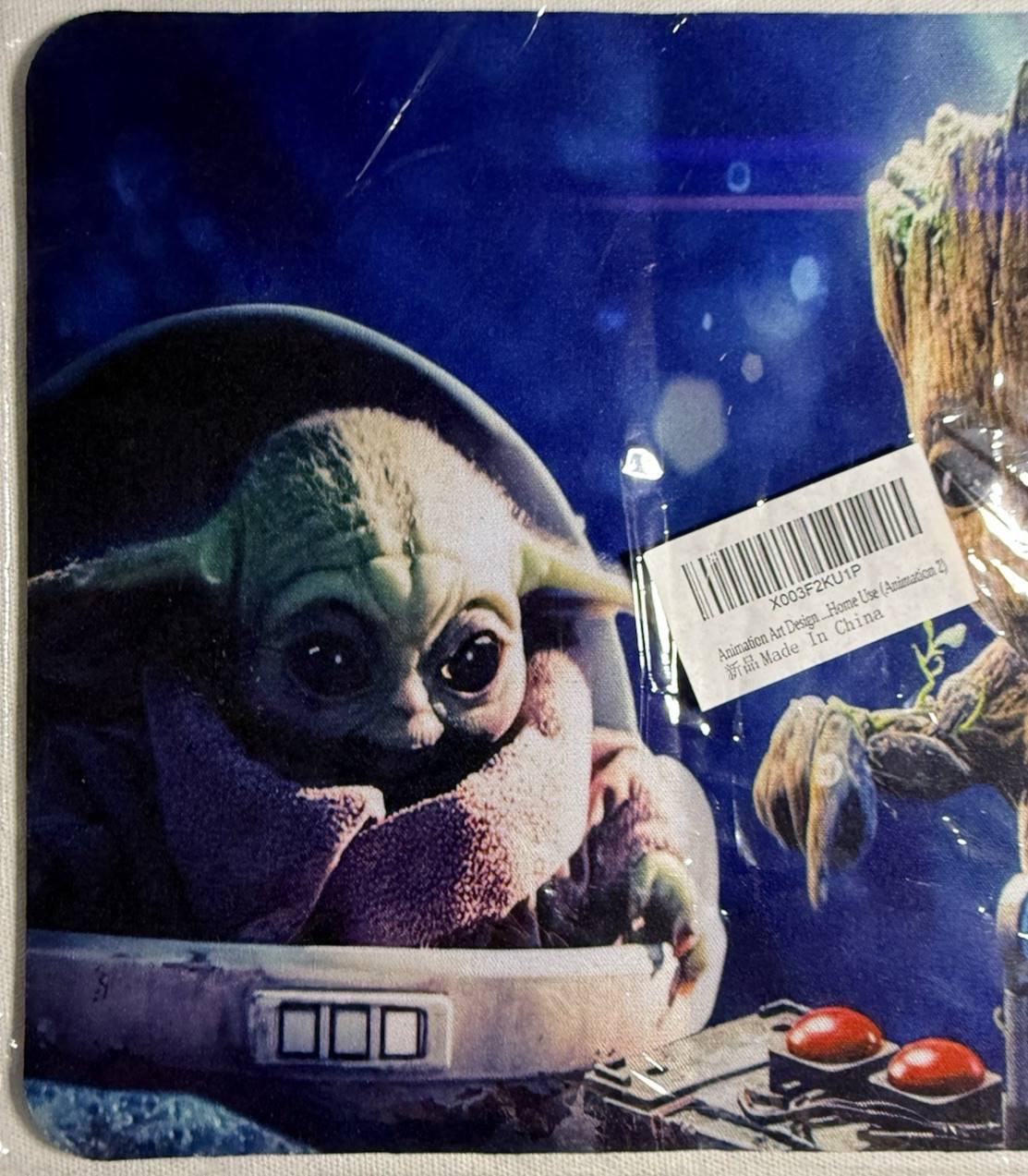 Baby Yoda/Groot MOUSE PAD -Size 9.5in x 8.in