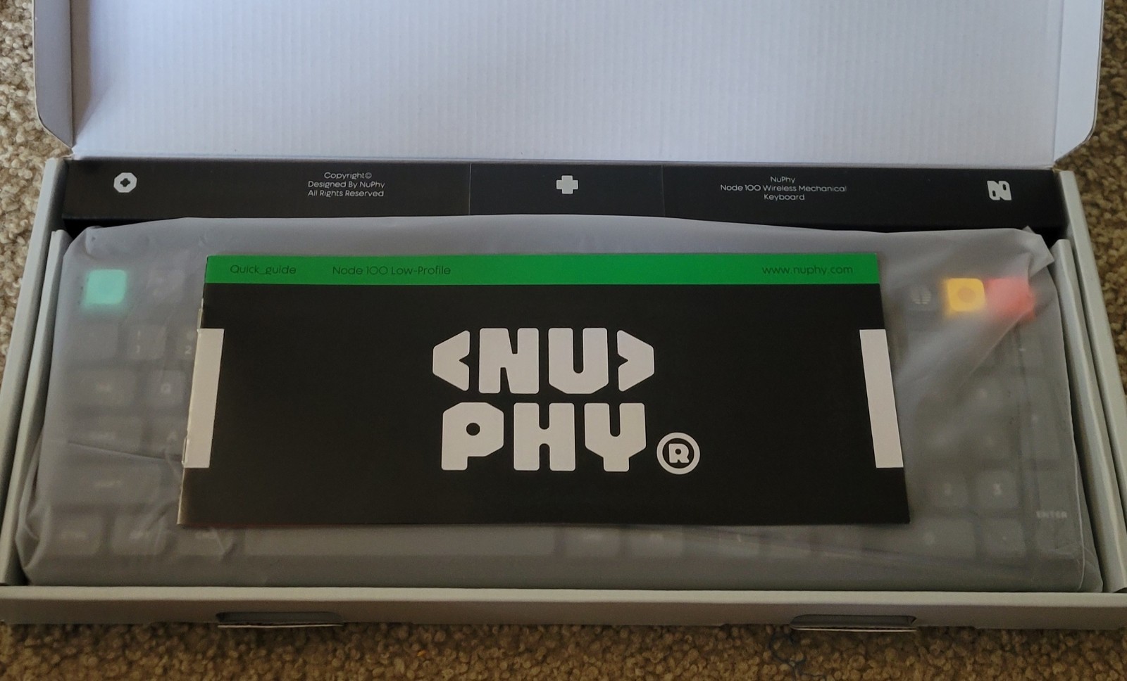 NEW Open Box NuPhy Node 100 Tri-Mode Wireless Mechanical Keyboard High Profile