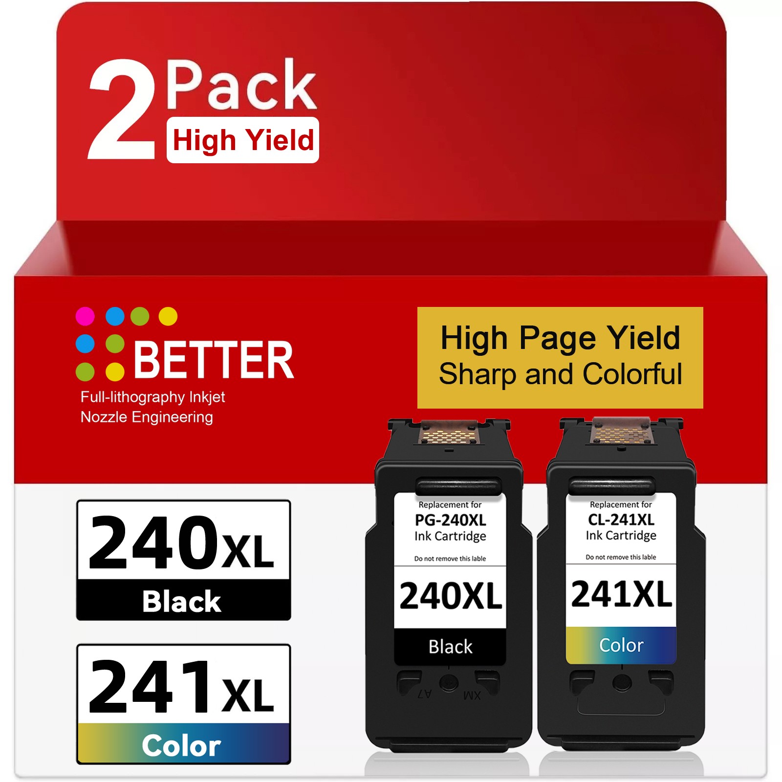 PG-240XL CL-241XL Ink Cartridges for Canon Ink 240 241 Combo Pixma MG3620 MG3600